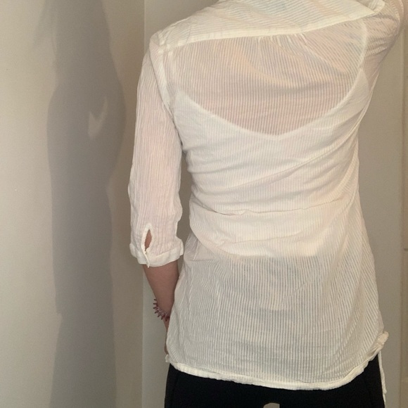 CALVIN KLEIN JEANS - White Blouse - Medium - Picture 2 of 2